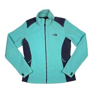The North Face Women's Full Zip Fleece Sweater Blue/Gray Size M